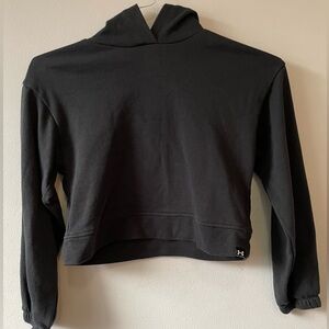 Under Armour Women's Black Cropped Crewneck Hoodie